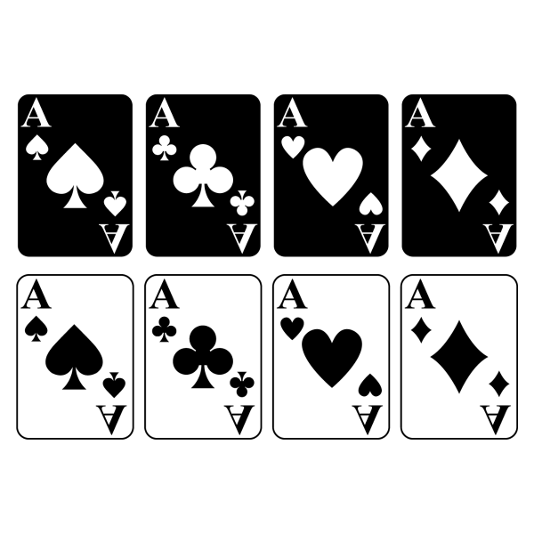 ace of clubs black and white
