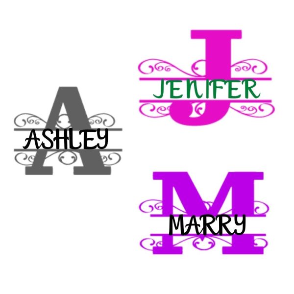 Monogram Alphabet Bundle SVG, JPG, PNG, PSD, DXF Files | Craftpi