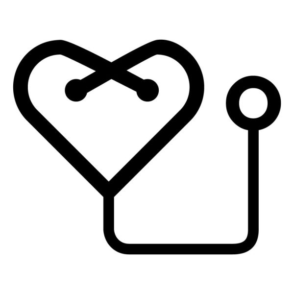 basic heart stethoscope svg cut file u3332r4221m1