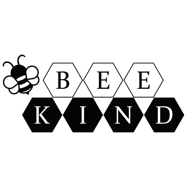 bee kind with black honeycomb