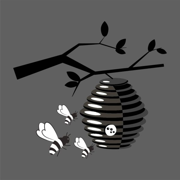 black and white beehive svg ur1307m1 scaled