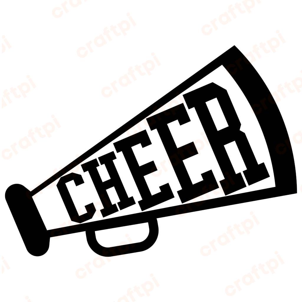 Cheer Megaphone SVG, PNG, JPG, PSD, DXF Files | Craftpi