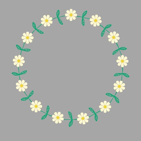 daisy wreath svg flower wreath svg vector file u2338r2809m1