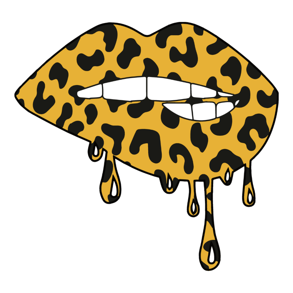 Dripping Leopard Lip SVG, PNG, JPG, PSD, DXF Files | Craftpi