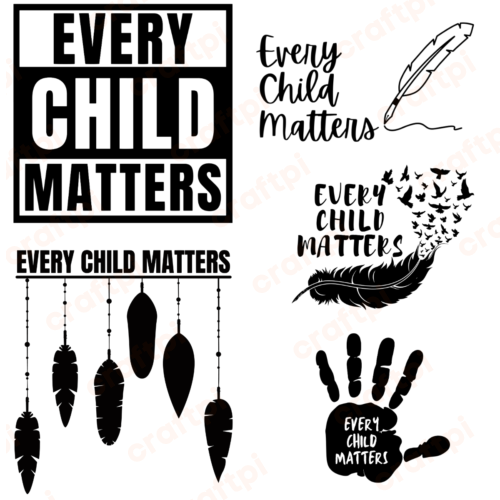 Every Child Matters Bundle SVG, PNG, JPG, PSD, DXF Files | Craftpi