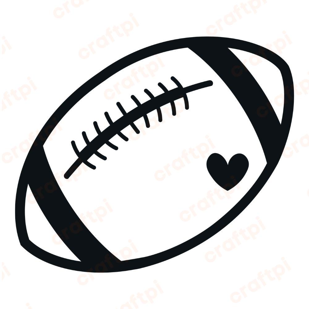 football ball with heart svg u2688r3223m1
