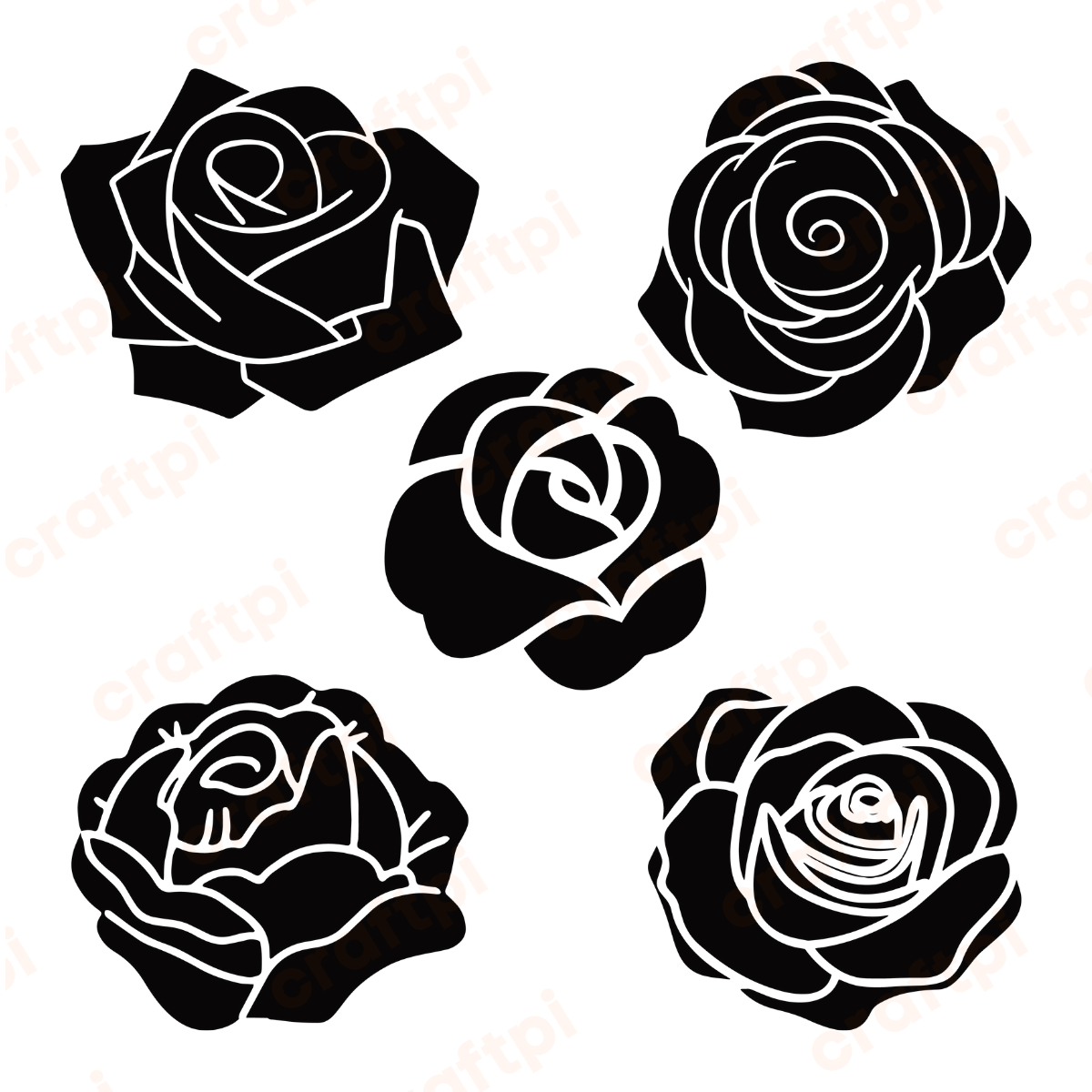 hand drawn rose bundle 1
