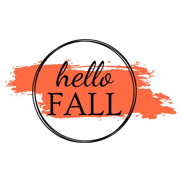hello fall with double circle