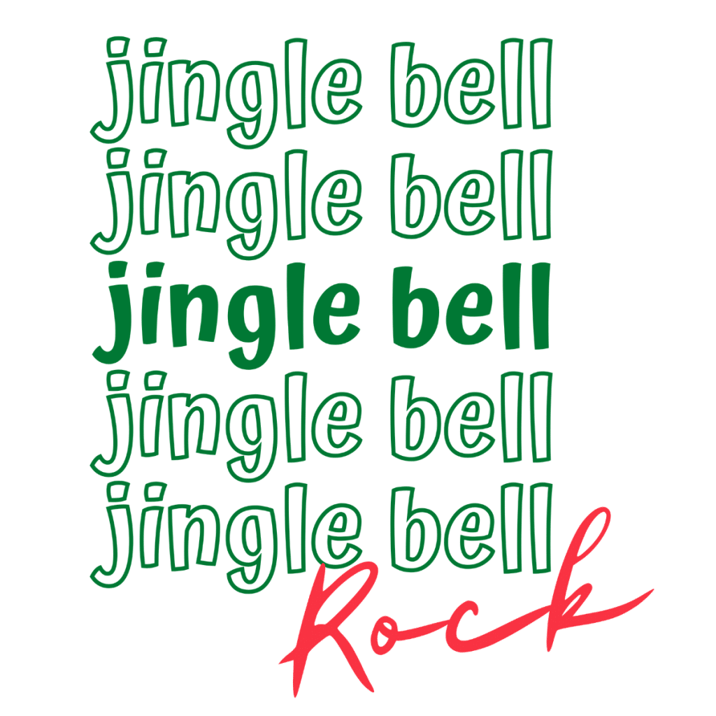 Jingle Bell Rock SVG, PNG, JPG, PSD, DXF Files | Craftpi