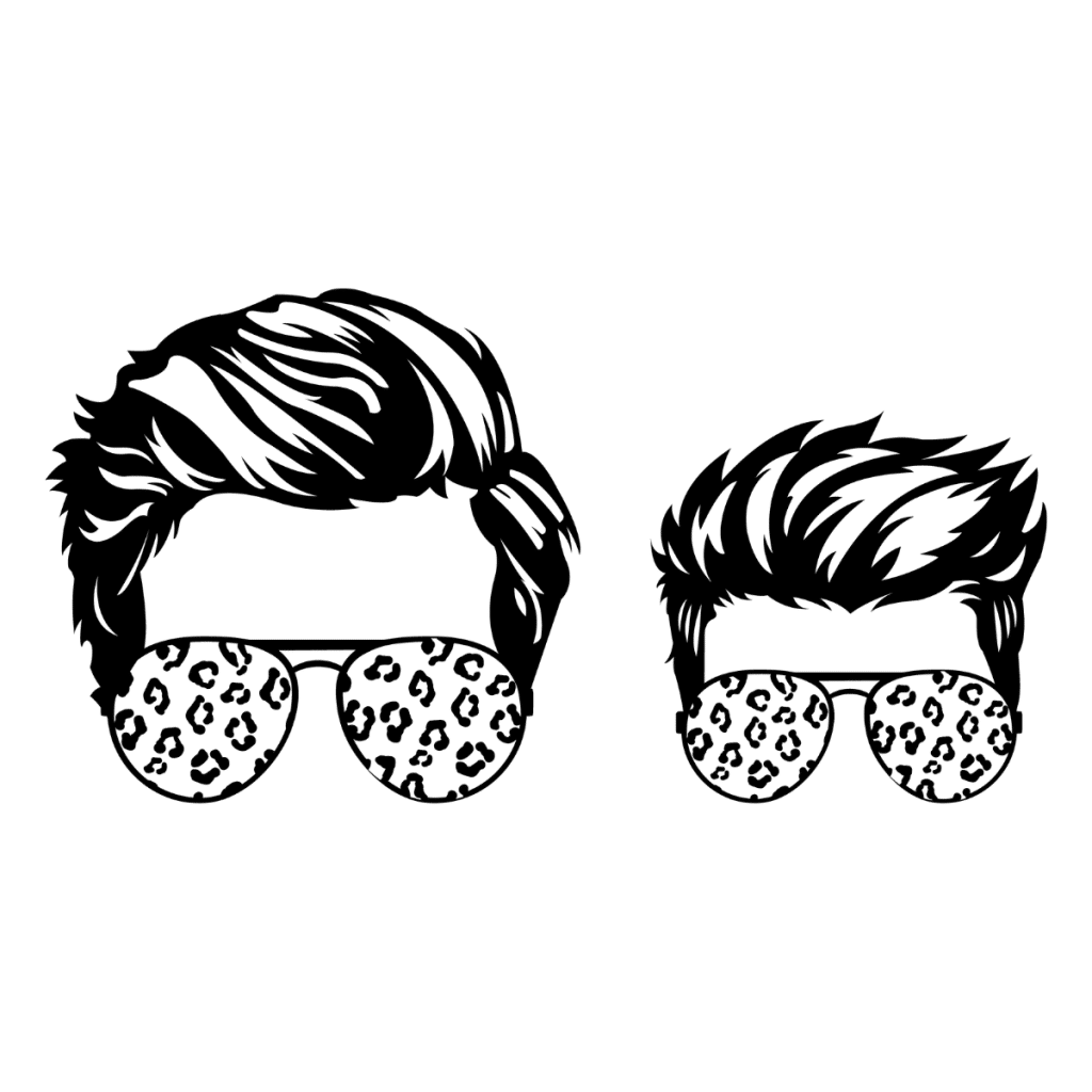 Leopard Dadlife Kidlife SVG, PNG, JPG, PSD, DXF Files | Craftpi