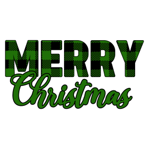Merry Christmas Green Buffalo Plaid SVG, PNG, JPG, PSD, DXF Files