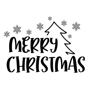 Merry Christmas Half Tree SVG, PNG, JPG, PSD, DXF Files
