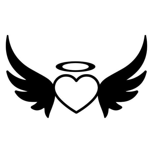 monogram angel wings with heart svg u3927r4889m1
