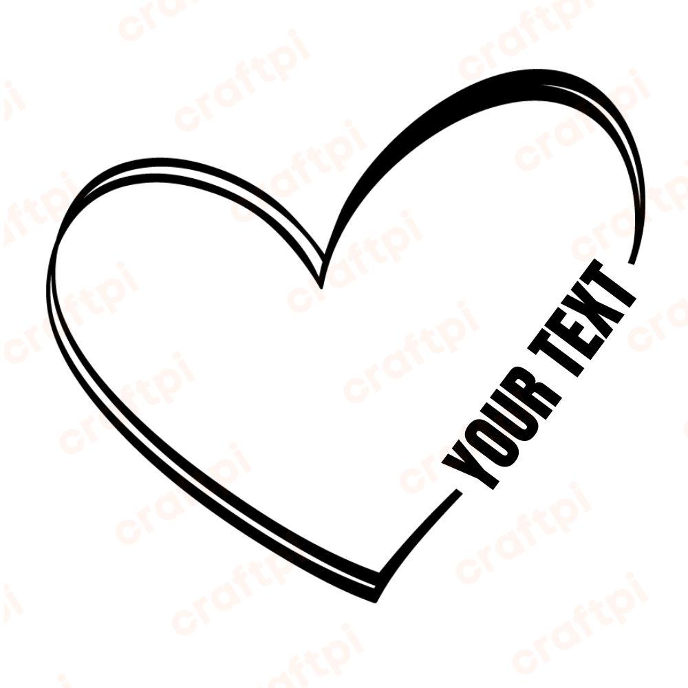 monogram doodle heart svg u1422r1750m1