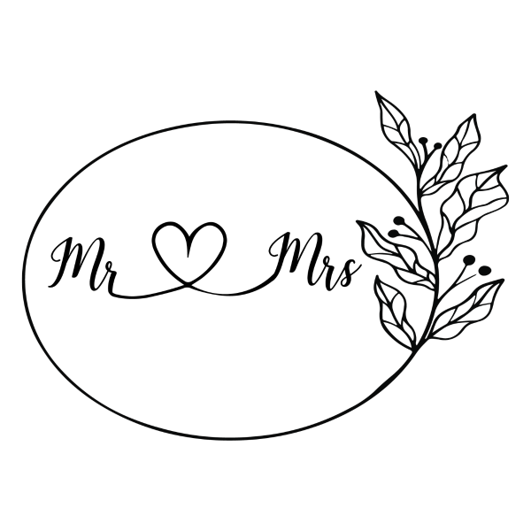 mr and mrs floral circle