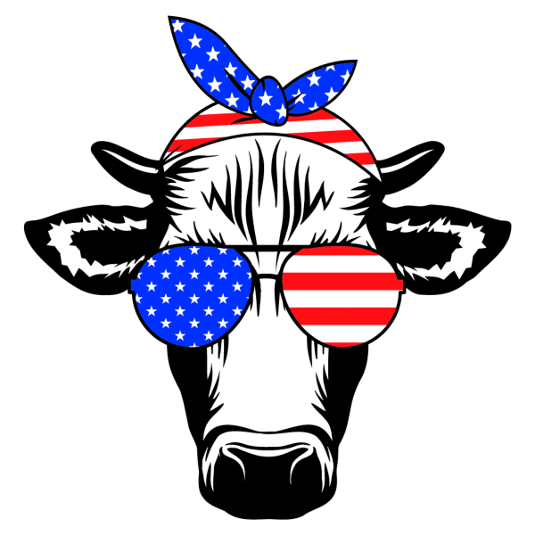 patriotic cow