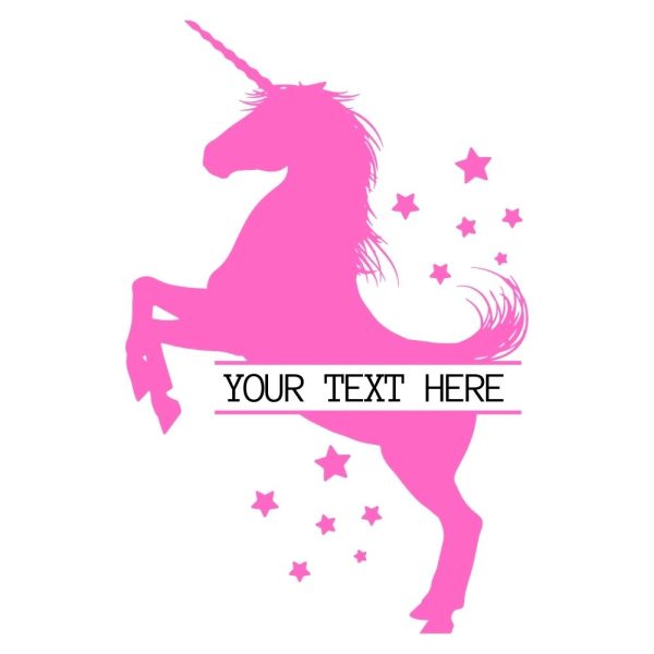 pink unicorn monogram svg ur1479m1