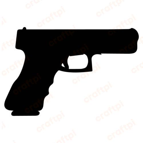 pistol gun svg cut file basic gun silhouette u2951r3643m1