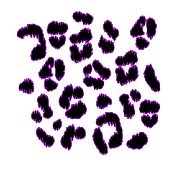 purple leopard paw pattern u488r684m1