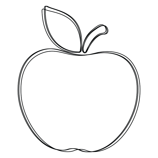 sketch apple outline
