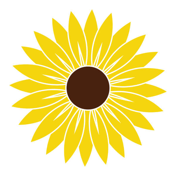 Sunflower SVG, PNG, JPG, PSD, DXF Files | Craftpi