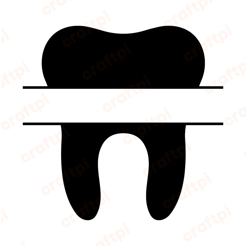 teeth monogram svg ur2207m1