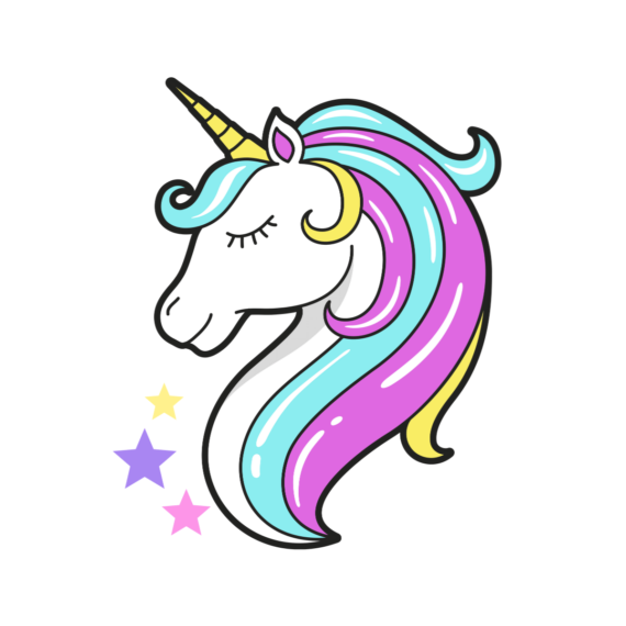 Unicorn Head Horse SVG, PNG, JPG, PSD, DXF Files | Craftpi