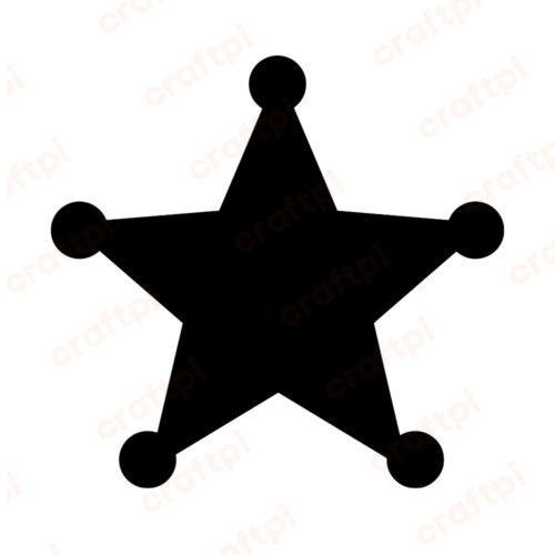 Sheriff Star Badge SVG, PNG, JPG, PSD, DXF Files | Craftpi