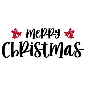Merry Christmas with Rings SVG, PNG, JPG, PSD, DXF Files