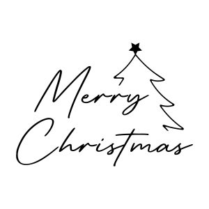 Merry Christmas in Tree SVG, PNG, JPG, PSD, DXF Files