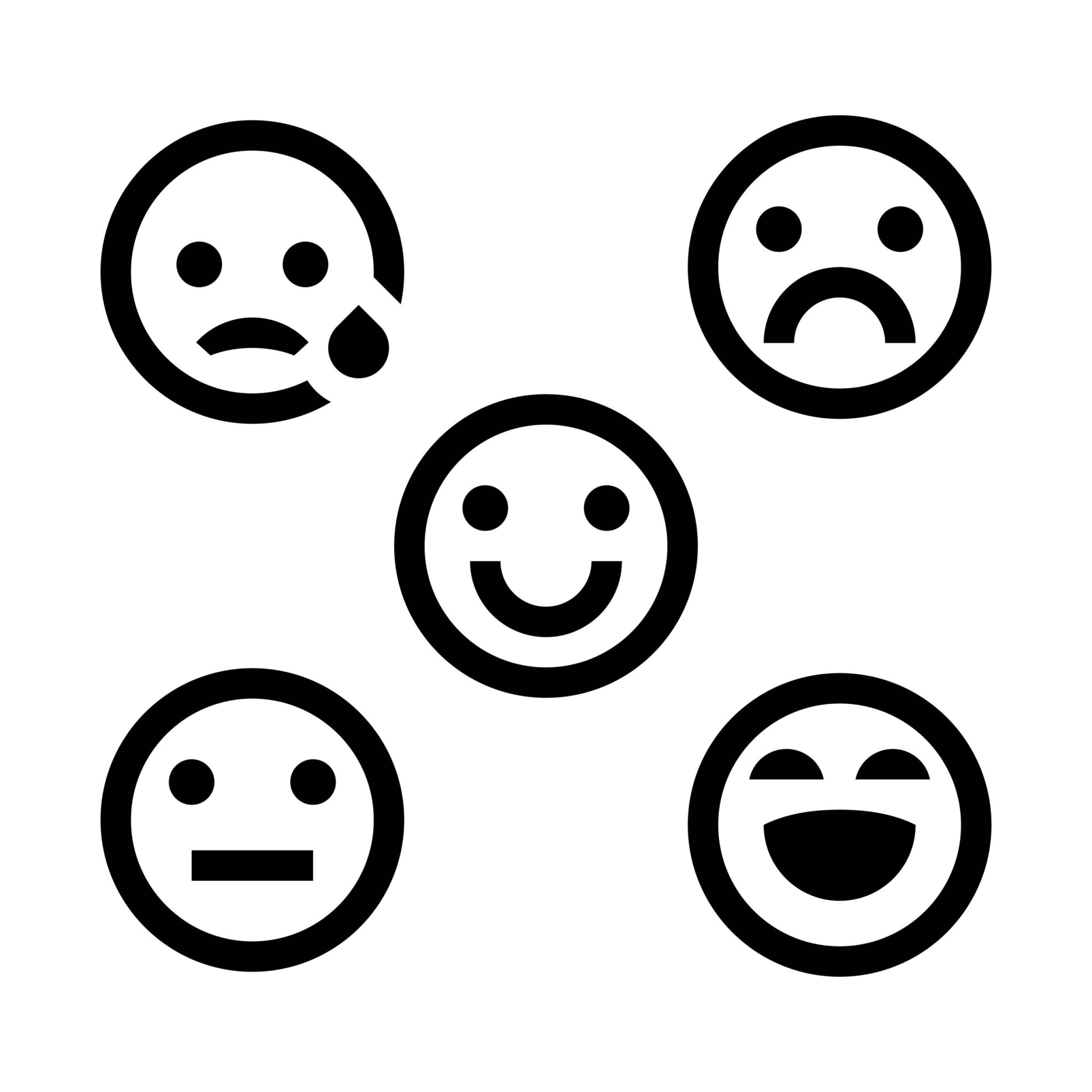 Black and White Emojis Bundle SVG, PNG, JPG, PDF Files | Craftpi