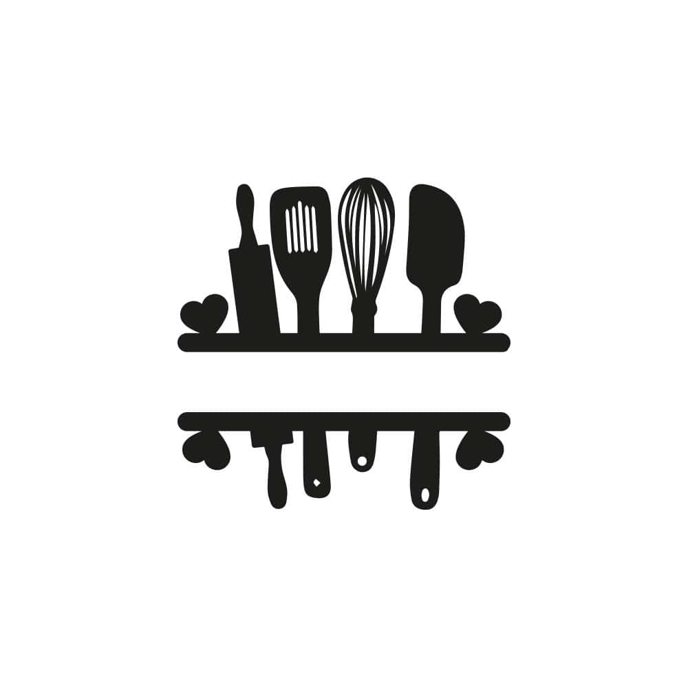 Kitchen Monogram SVG, PNG, JPG, PSD, DXF Files | Craftpi