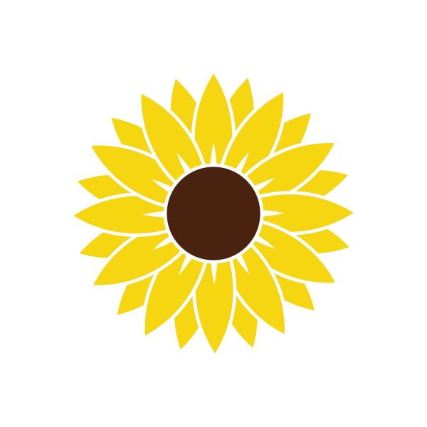 Basic Sunflower SVG, PNG, JPG, PSD, DXF Files | Craftpi