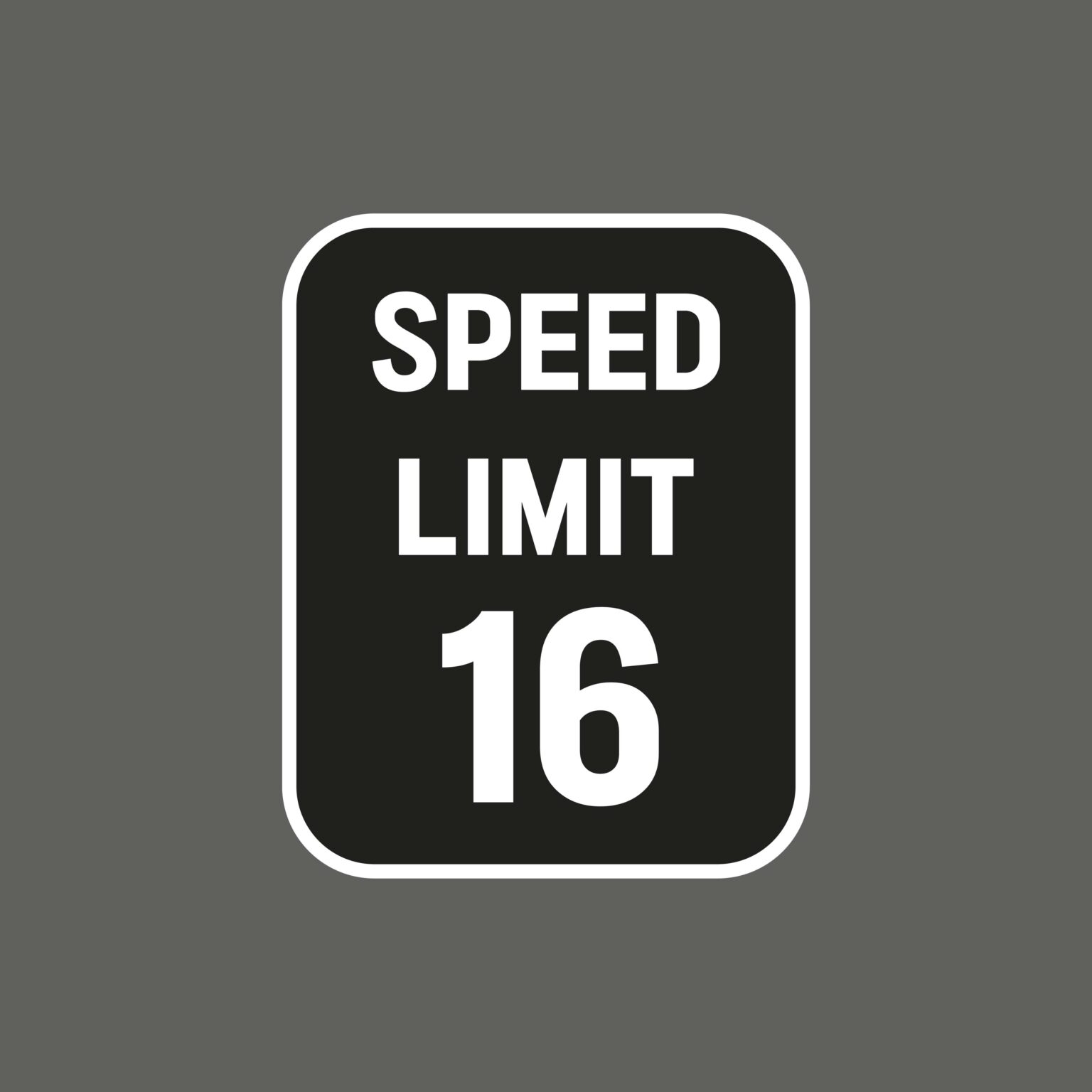 Speed Limit 16 Roadsign SVG, PNG, JPG, PSD, DXF Files | Craftpi