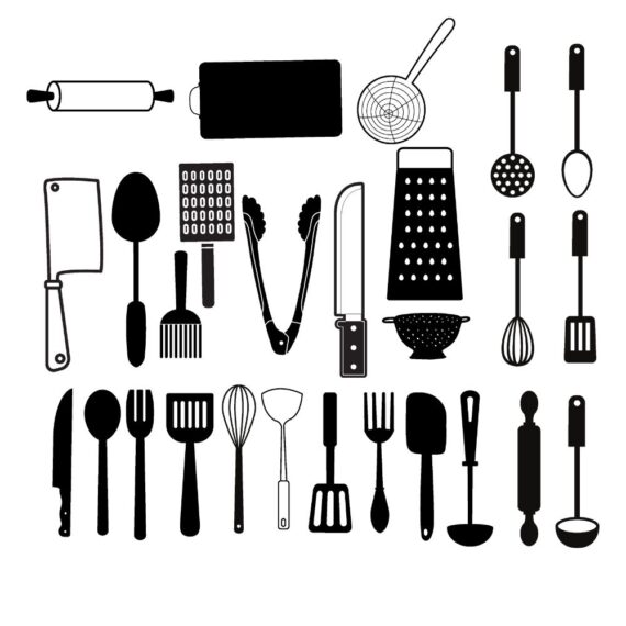 Kitchen Monogram SVG, PNG, JPG, PSD, DXF Files | Craftpi
