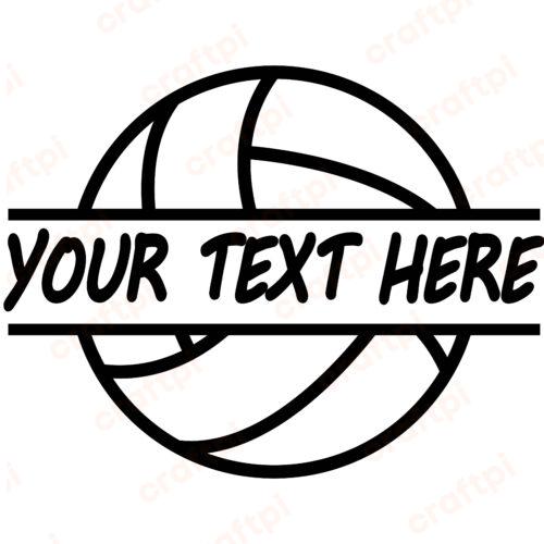 Split Volleyball SVG, PNG, JPG, PSD, DXF Files | Craftpi