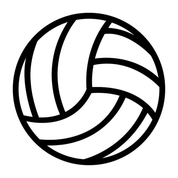 Volleyball Ball Vector SVG, PNG, JPG, PSD, DXF Files | Craftpi