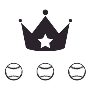 Crown With Baseball Balls SVG, PNG, JPG, PSD, PDF Files