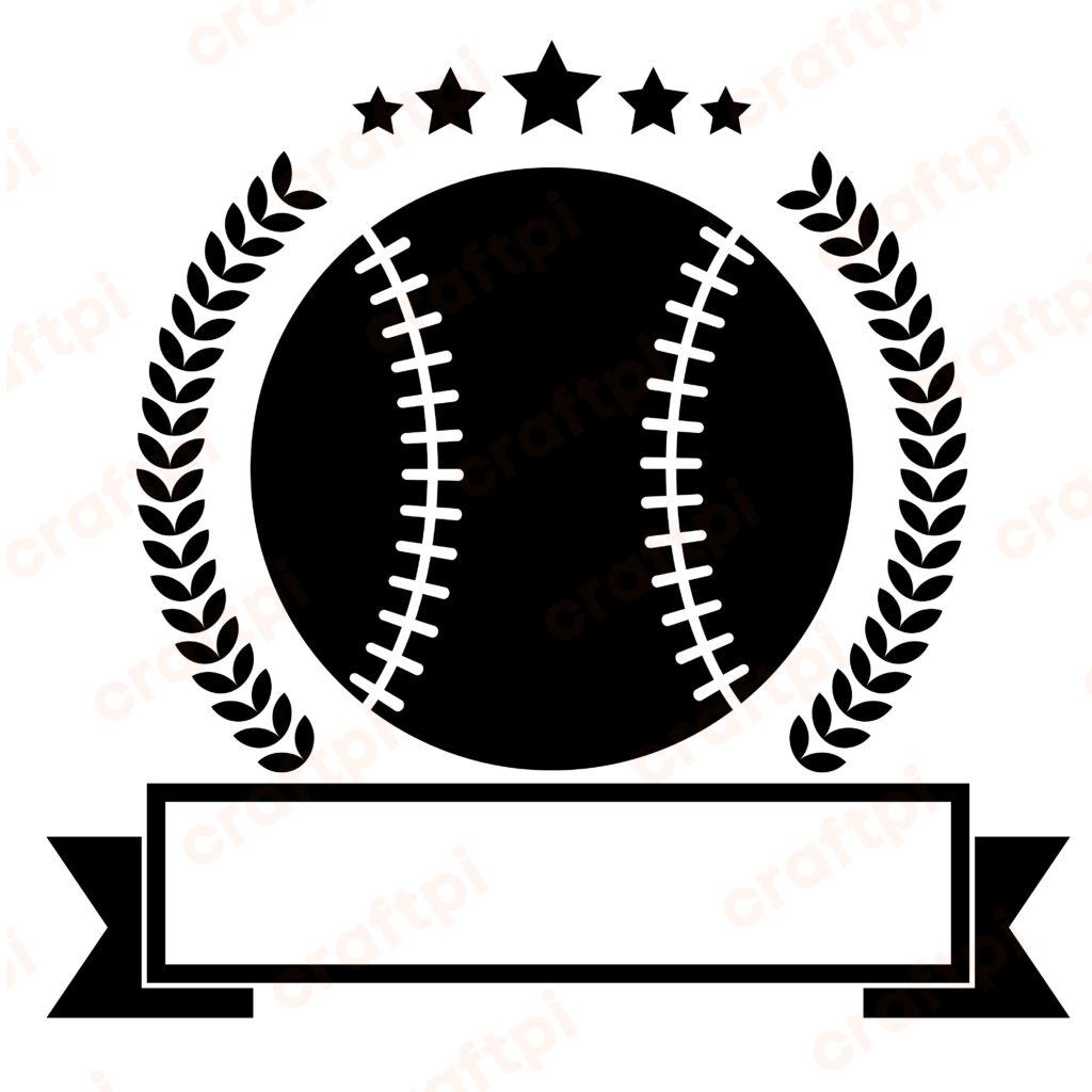 Baseball Ball Monogram SVG, PNG, JPG, PSD, PDF Files