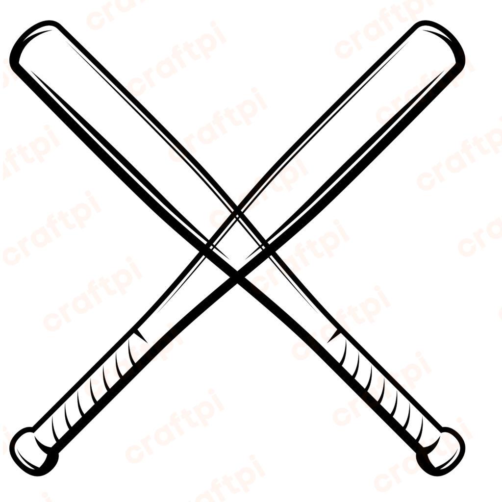 Baseball Bats Vector SVG, PNG, JPG, PSD, PDF Files | Craftpi