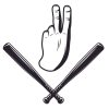Baseball Sticks With Strike Two SVG, PNG, JPG, PSD, PDF Files