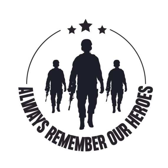 Always Remember Our Heroes SVG, PNG, JPG, PSD, PDF Files