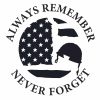 Always Remember Never Forget Logo SVG, PNG, JPG, PSD, PDF Files