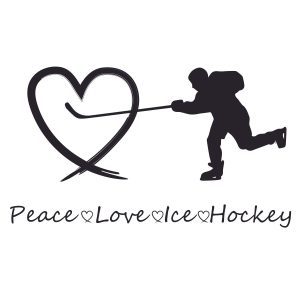 Peace Love Ice Hockey SVG, PNG, JPG, PSD, PDF Files
