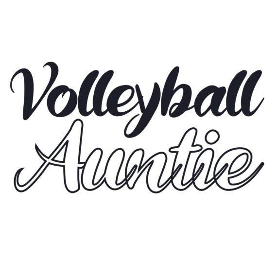 Handwritten Volleyball Auntie SVG, PNG, JPG, PSD, PDF Files
