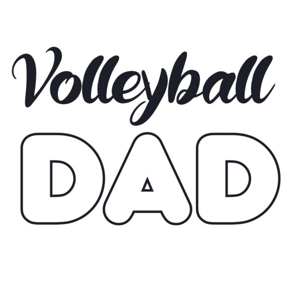 Handwritten Volleyball Dad SVG, PNG, JPG, PSD, PDF Files