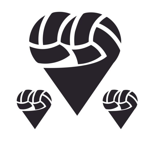 Heart Shaped Volleyball SVG, PNG, JPG, PSD, PDF Files
