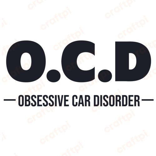 Obsessive Car Disorder Messy Bun SVG, PNG, JPG, PSD, PDF Files