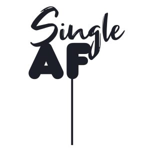 Single AF Divorce Messy Bun Cake Topper SVG, PNG, JPG, PSD, PDF Files