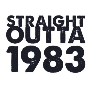 Straight Outta 1983 SVG, PNG, JPG, PSD, PDF Files